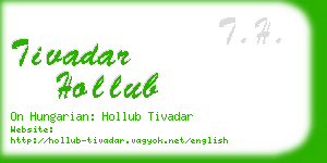 tivadar hollub business card